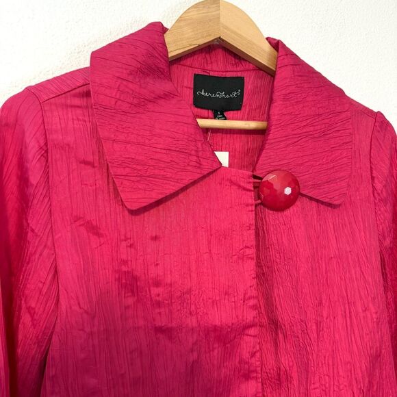 Keren Hart Crinkle Pink Jacket Size Small NWT - Picture 4 of 10